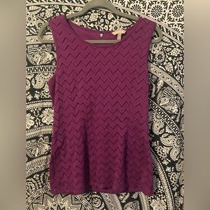 Banana Republic Purple Lace Overlay Top